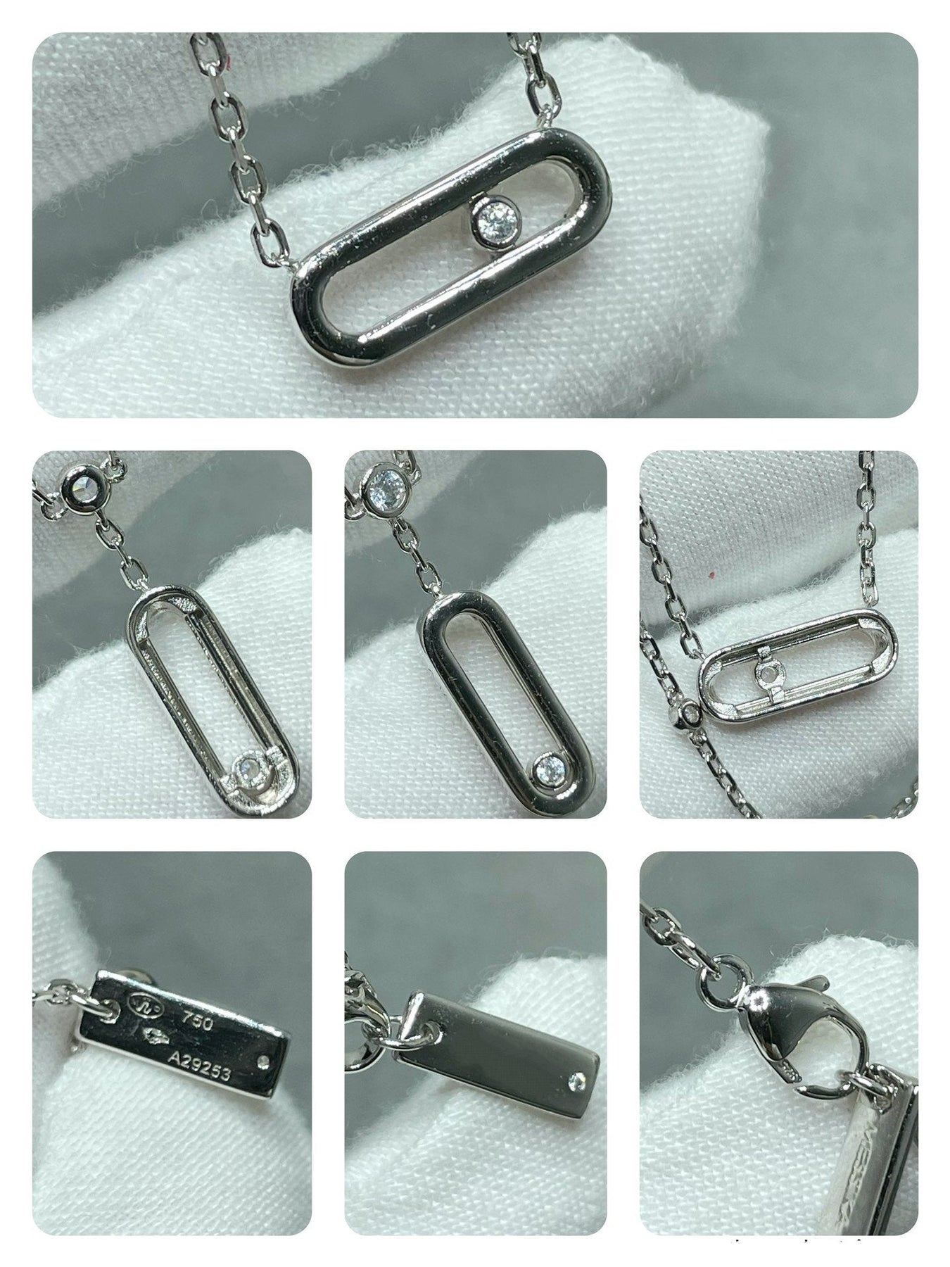 MOVE UNO 2 ROW DIAMOND NECKLACE