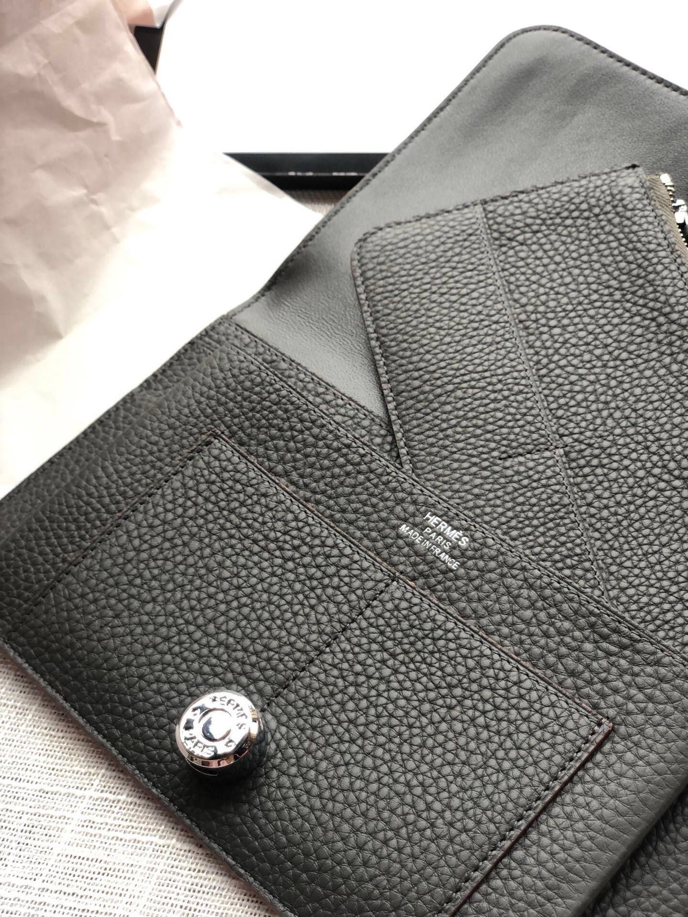 HM Dogon Wallet 20 Dark Brown Togo Shw