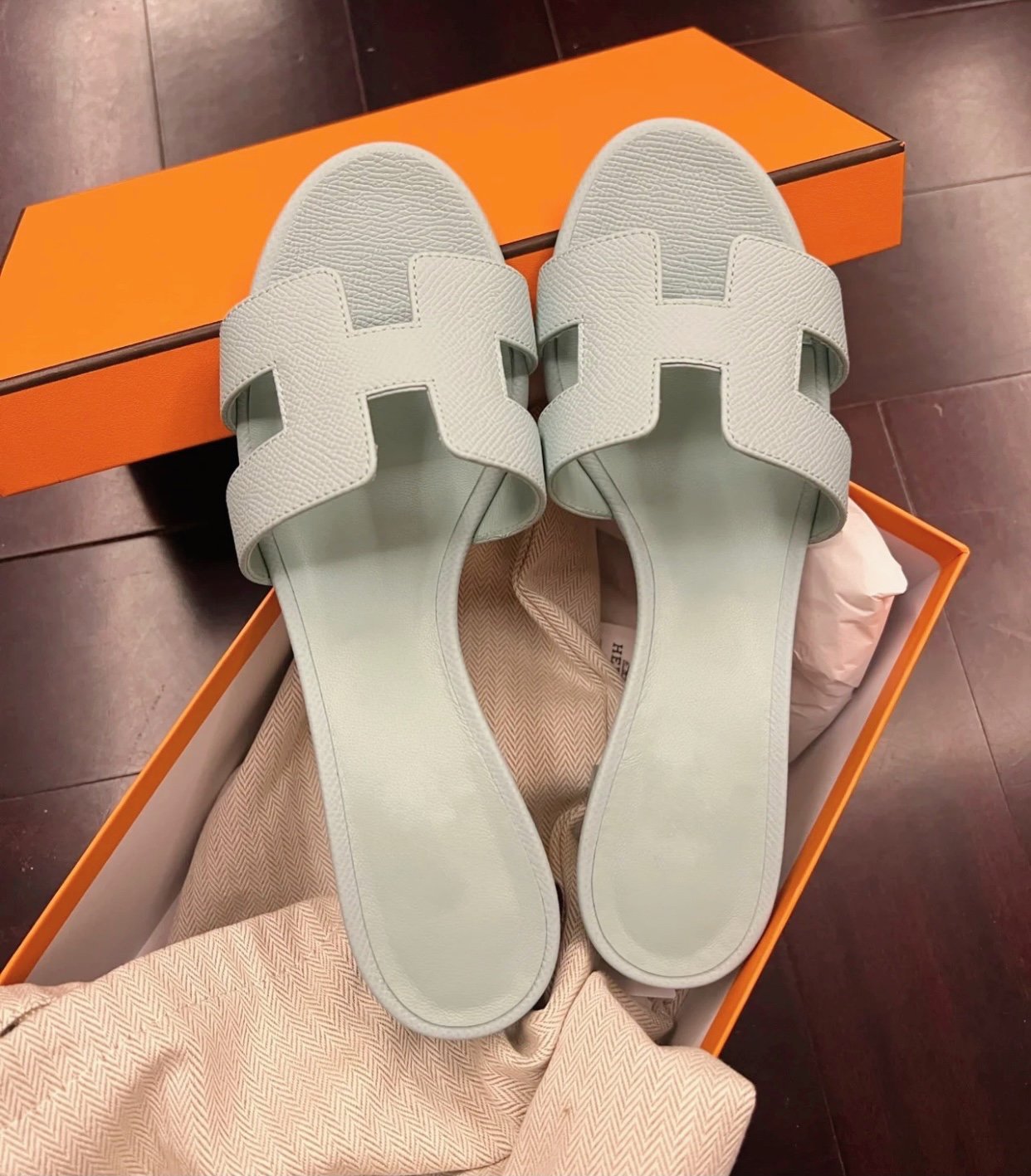 Oasis Sandal Epsom Calfskin Tiffa