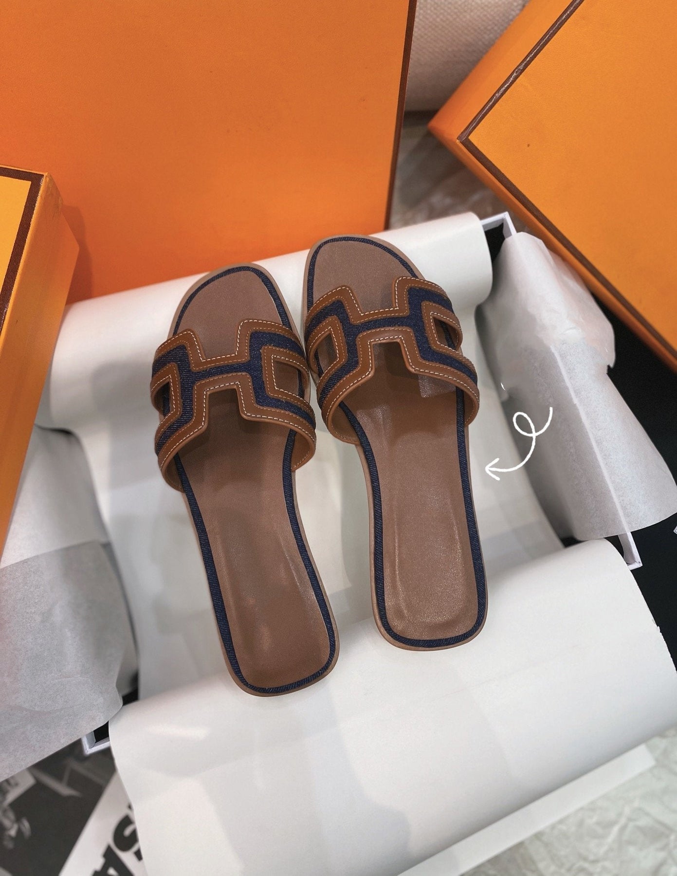 0ran Sandal Brown/Black Leather