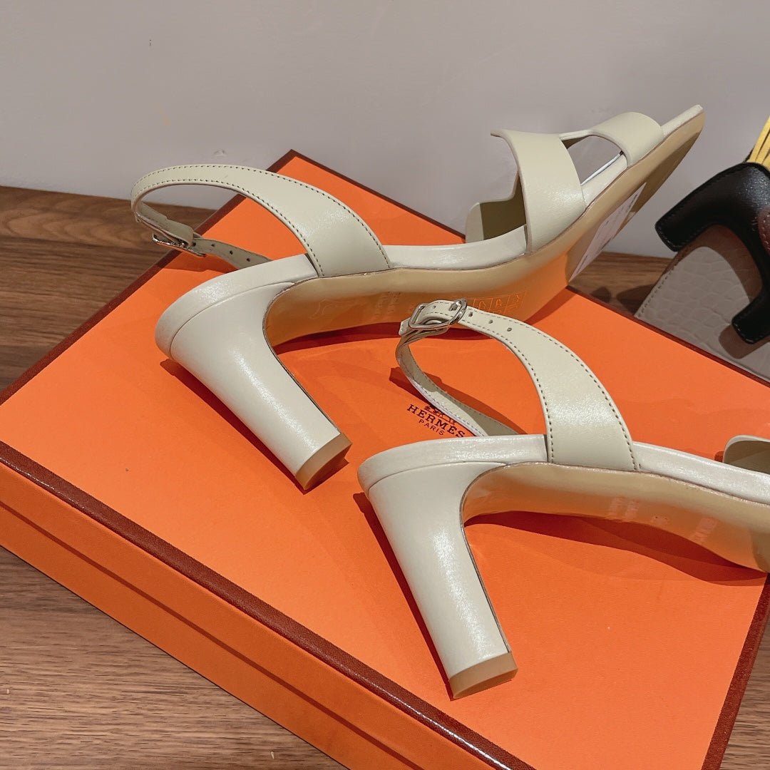 HOLY 75 SANDAL IN WHITE CREAM CALFSKIN