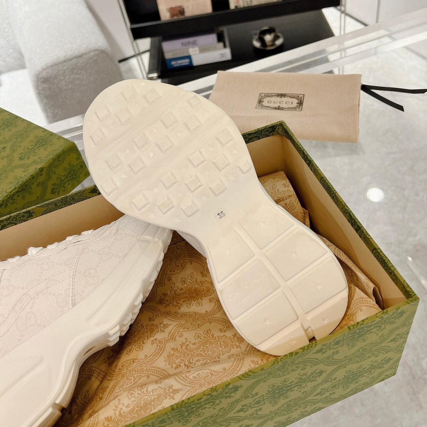 GG 100 RHYTON SNEAKER Creamy White