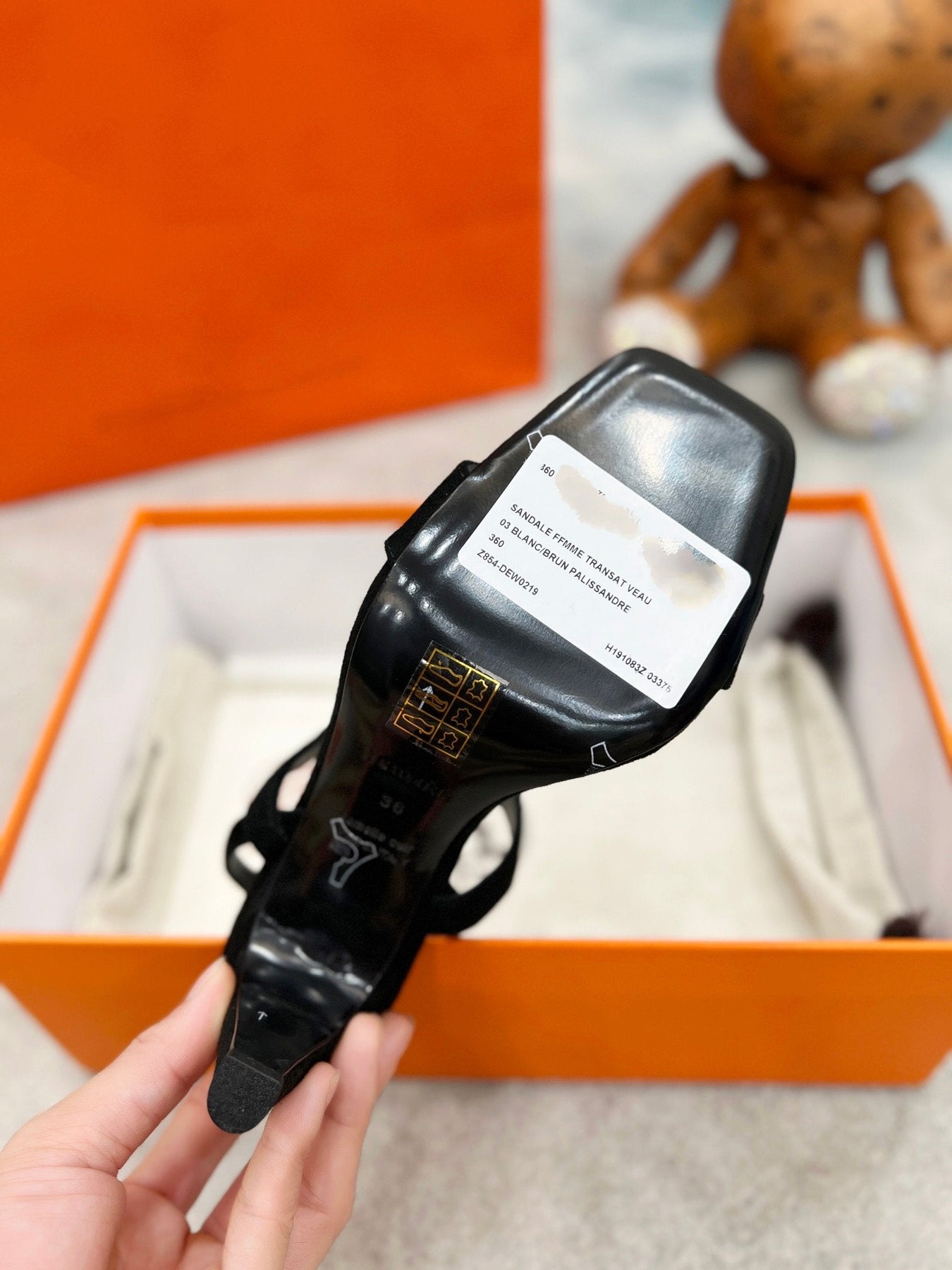 Glamour 95 Sandal Black Suede