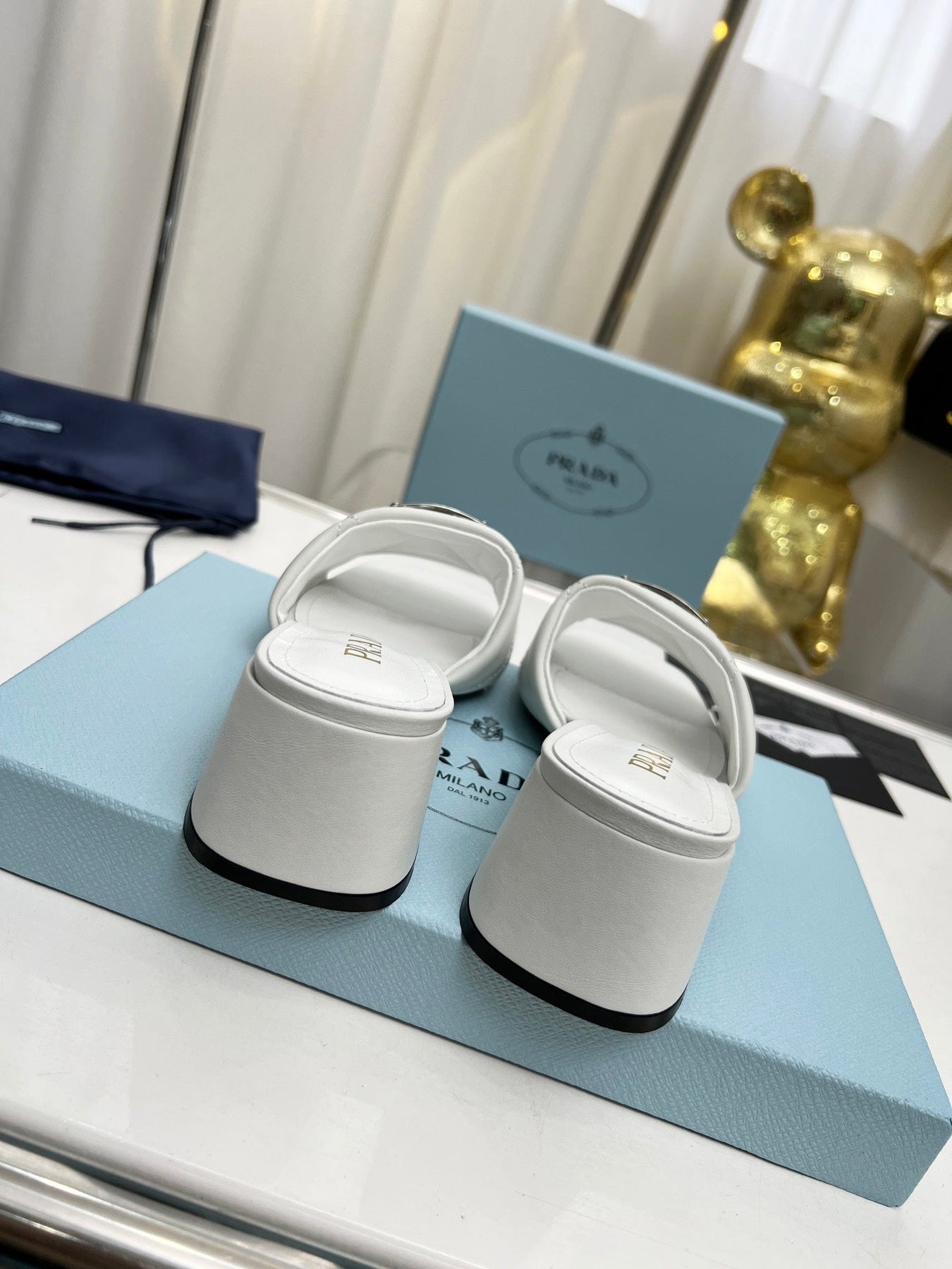 PRA EMBROIDERED SANDALS 45 WHITE LAMBSKIN