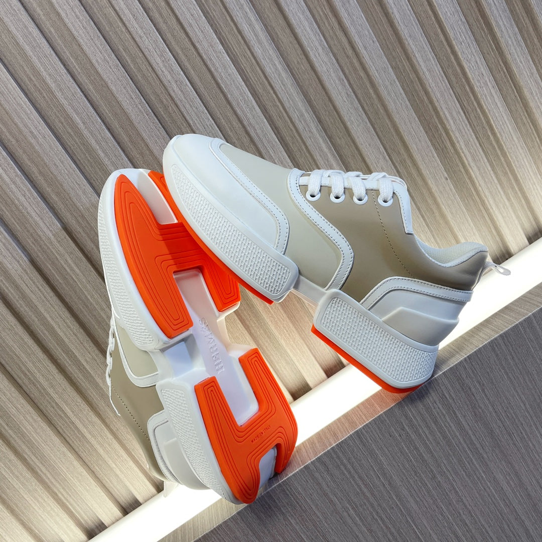 GIGA SNEAKER BEIGE MIX WHITE CALFSKIN