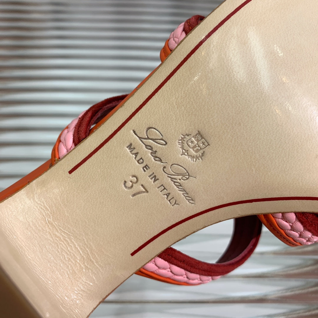 LP SPRIGHTLY CHARMS MID-SANDAL BURNT ORANGE CALFSKIN