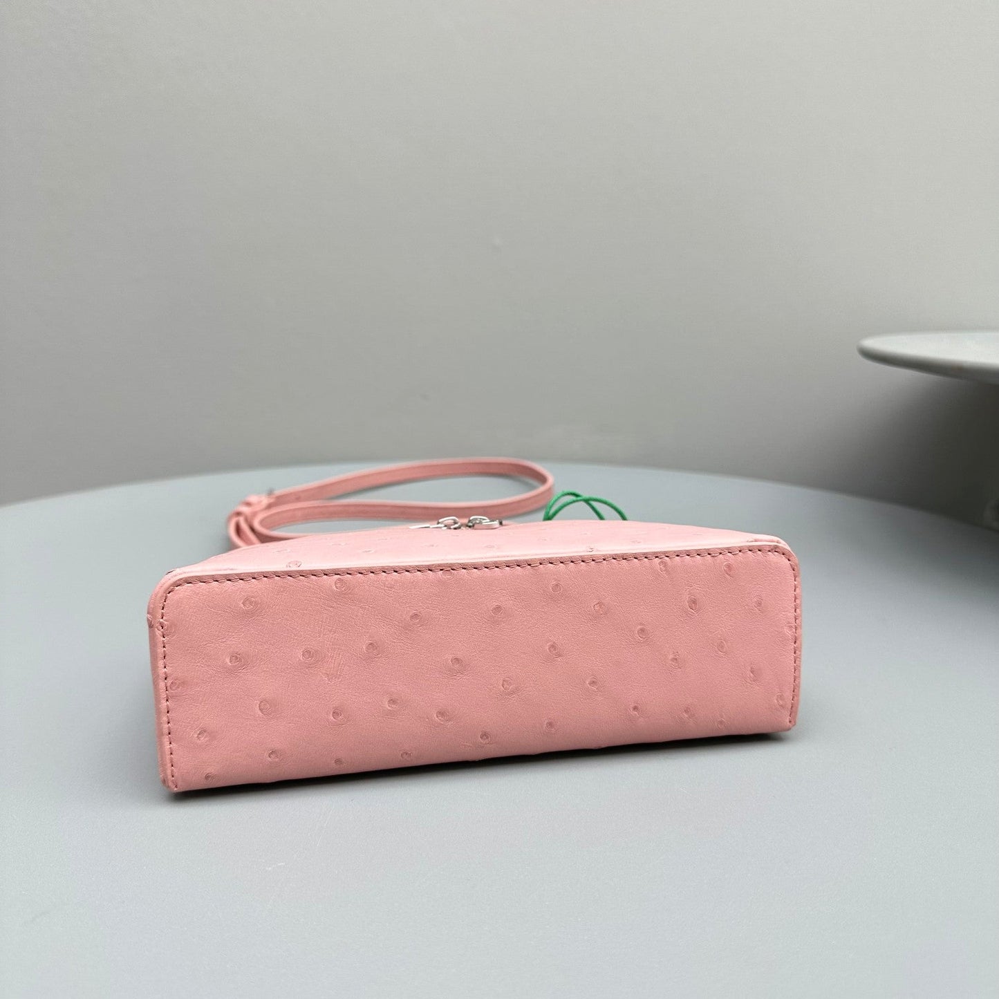 Extra Pocket L19 Pink Ostrich Leather Shw