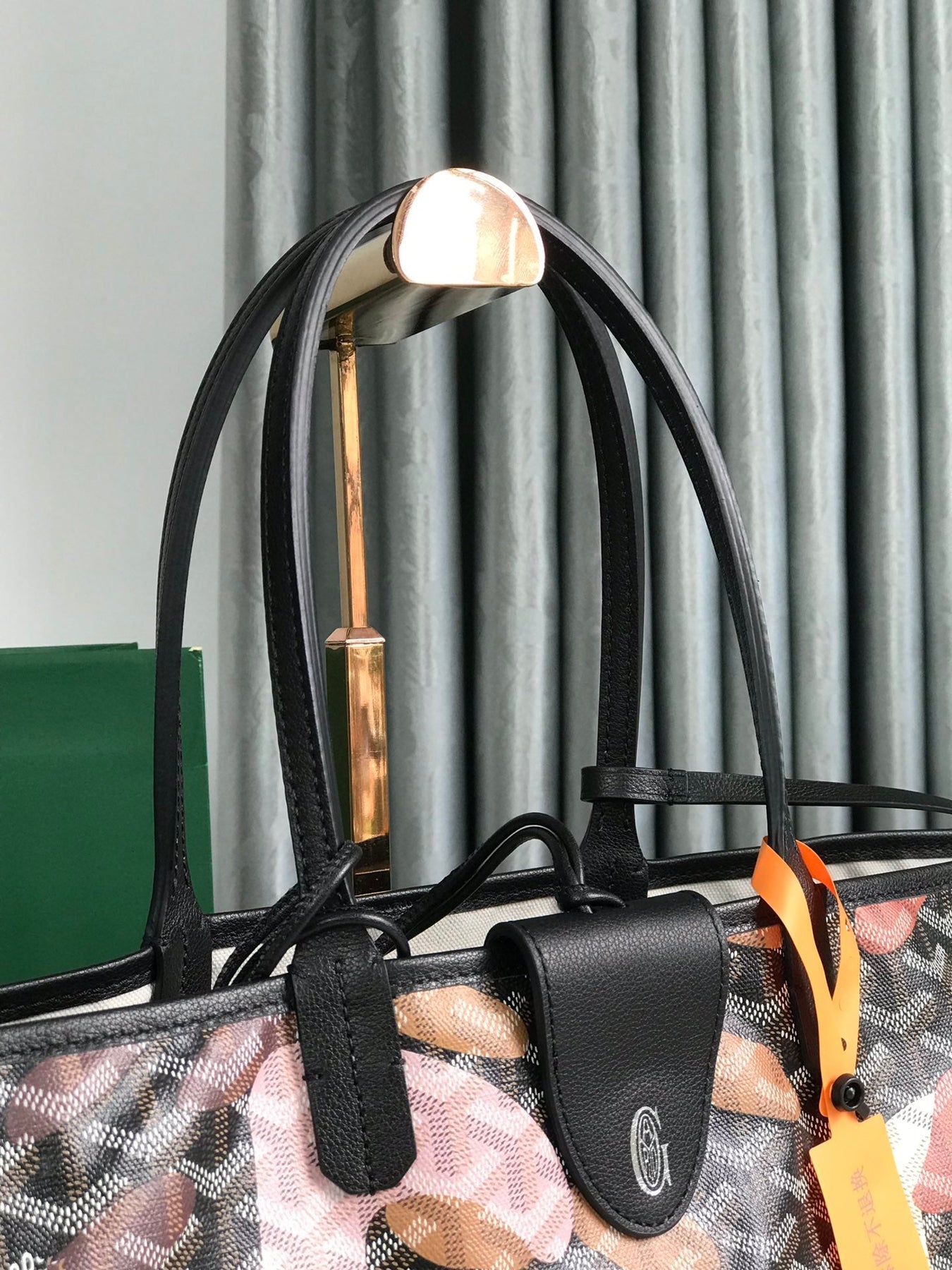 SAINT LOUIS PM BAG 34 IN PINK LETTRES CAMOUFLAGE GOYARDINE CANVAS