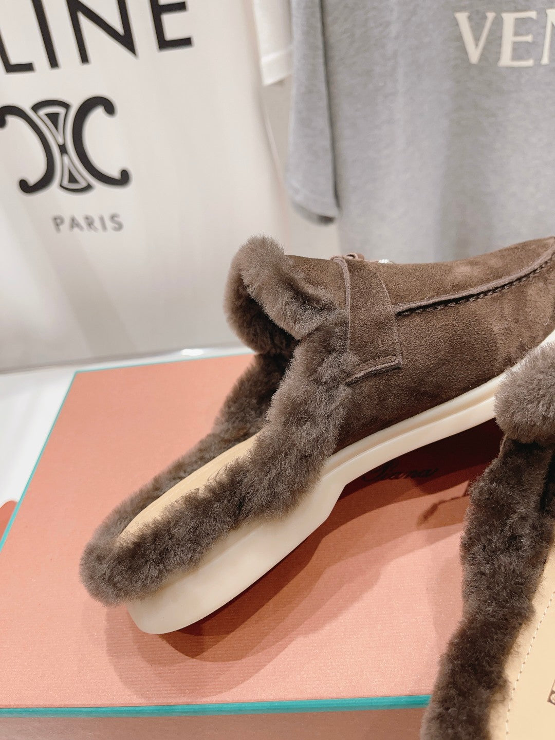 LP CHARMS WALK BABOUCHE LOAFERS BROWN FLEECE