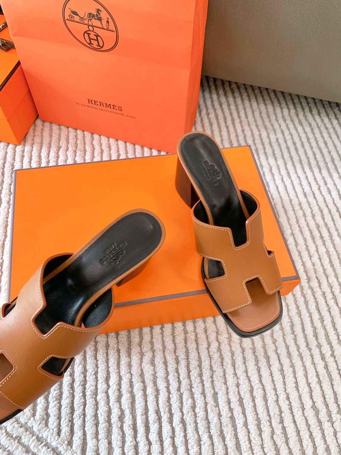 HELIA 60 SANDAL IN BRONZE BROWN CALFSKIN
