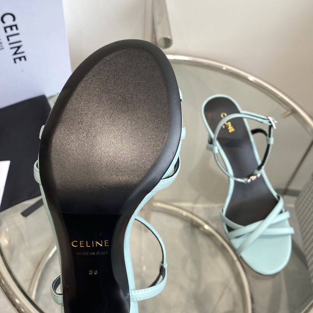 HIGH HEEL 65MM IN SKY BLUE CALFSKIN