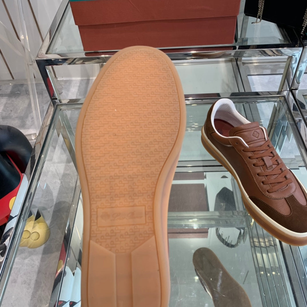 LP TENNIS WALK SNEAKERS BROWN AND CHOCOLATE CALFSKIN