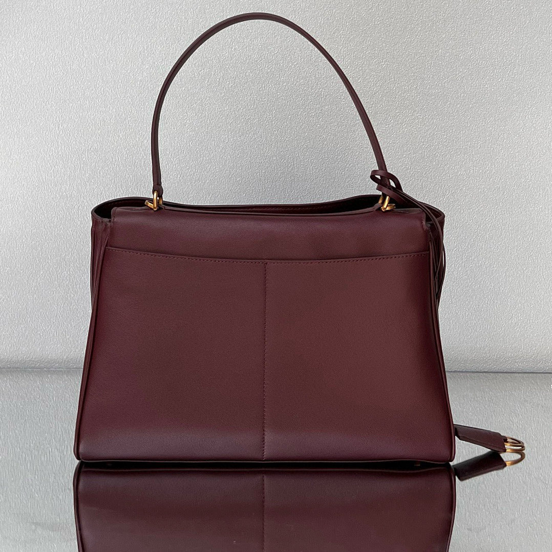 RODEO MEDIUM BAG 35 IN BURGUNDY SMOOTH CALFSKIN GOLD HARDWARE