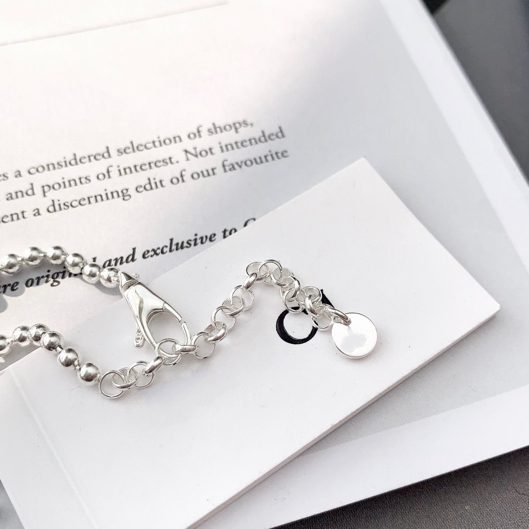 INTERLOCKING NECKLACE G PENDANT STERLING SILVER