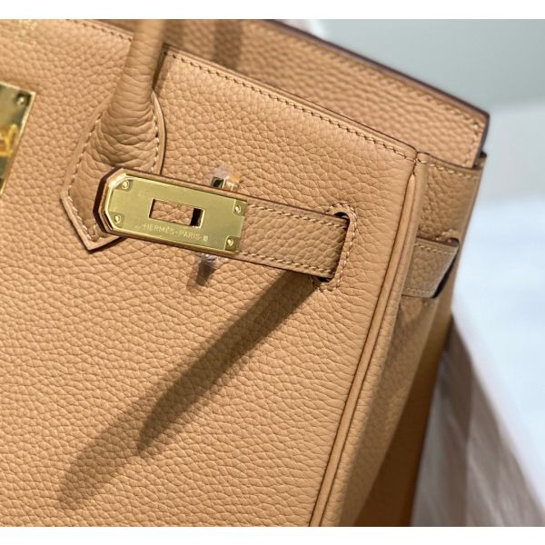 HERM Birkin 30cm Bag In Chai Clemence Leather GHW