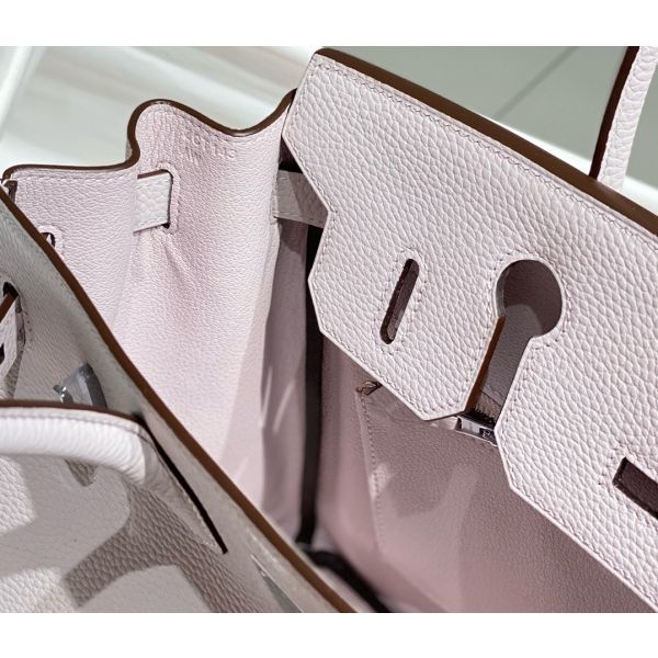 HERM Birkin 30cm Bag In Mauve Pale Clemence Leather PHW