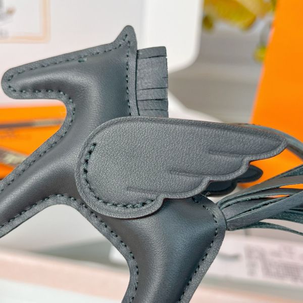 HERM Rodeo Pegase PM Bag Charm in Ardoise Lambskin