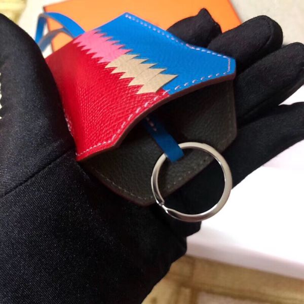 HERM Clochette Cles Grand Tressage Charm In Ruby/Blue