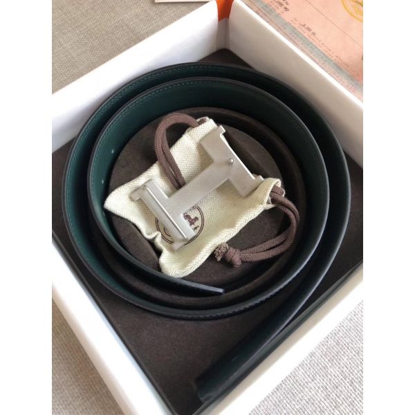 HERM Constance 2 Belt Buckle & Black/Green Epsom 42MM Strap