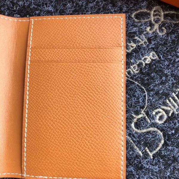 HERM MC² Euclide Card Holder In Gold Epsom Leather
