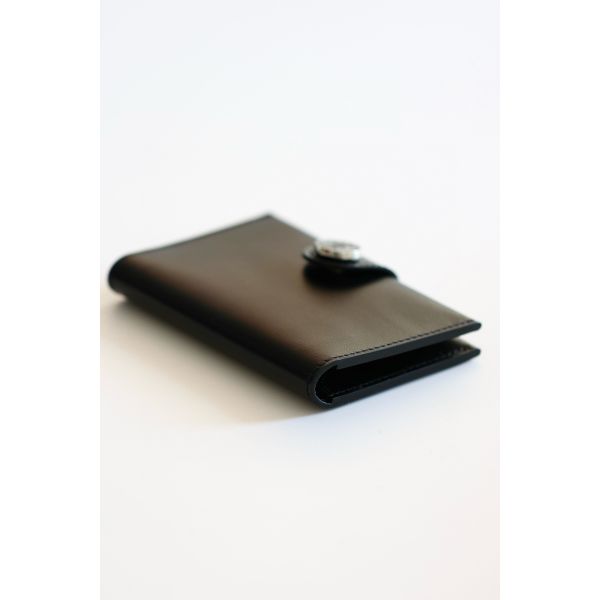 HERM R.M.S Card Holder in Black Box Calfskin