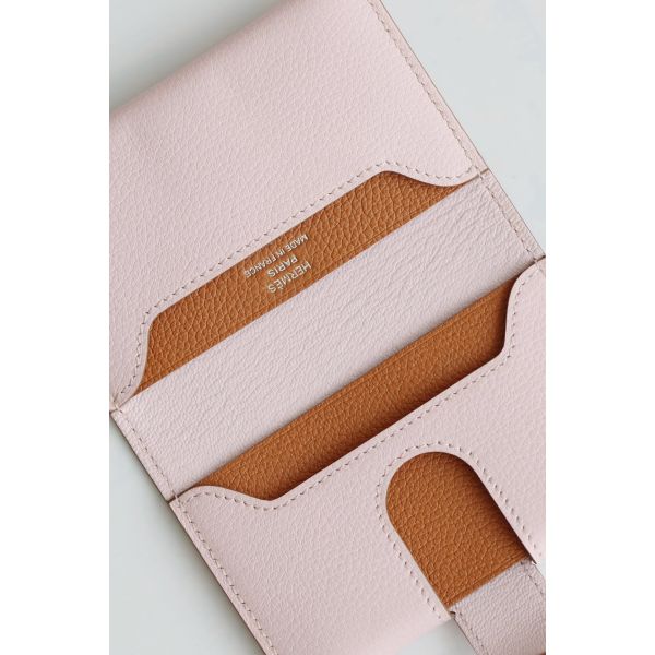 HERM R.M.S Card Holder in Mauve Pale Evergrain Calfskin