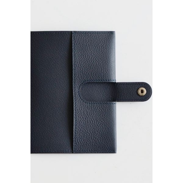 HERM R.M.S Passport Holder in Blue Nuit Evercolor Calfskin