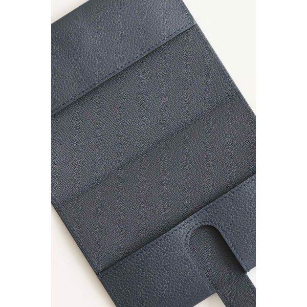 HERM R.M.S Passport Holder in Blue Nuit Evercolor Calfskin