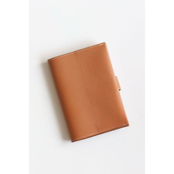 HERM R.M.S Passport Holder in Gold Evercolor Calfskin