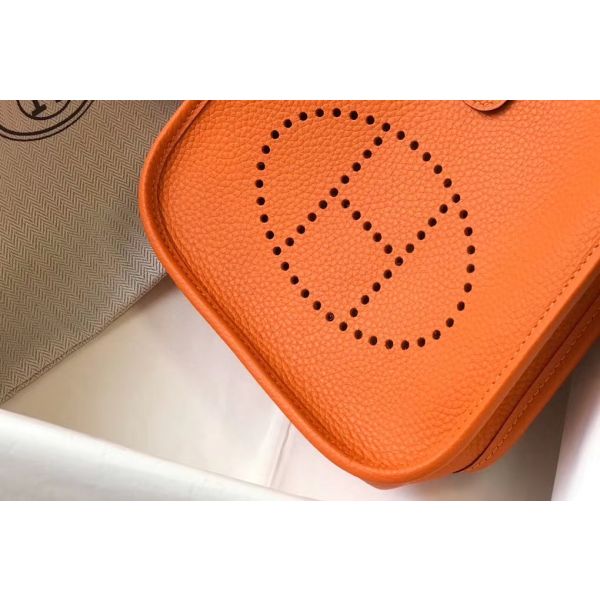 HERM Evelyne III TPM Bag In Orange Clemence Leather