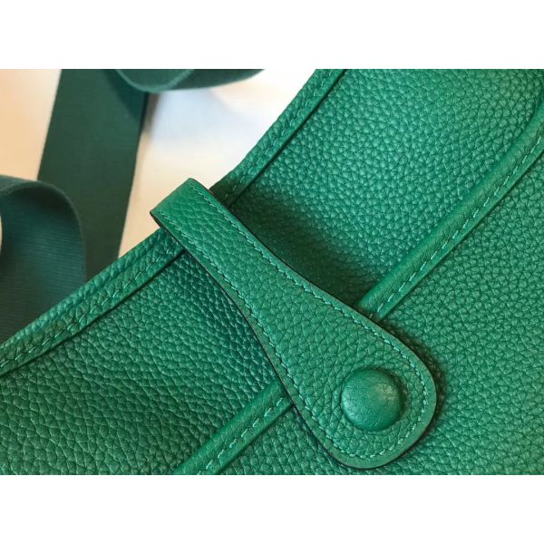 HERM Evelyne III 29 PM Bag In Vert Vertigo Clemence Leather