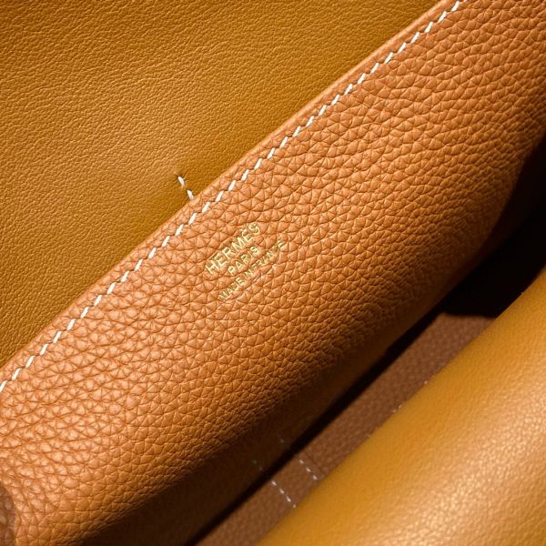 HERM Halzan 25 Bag in Gold Clemence Leather