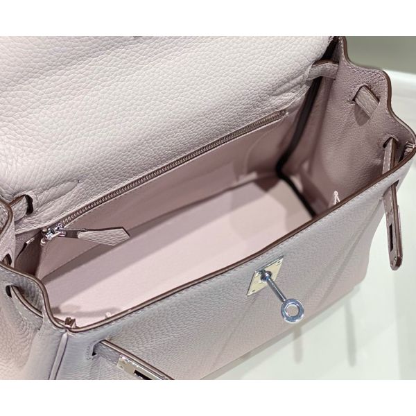 HERM Kelly 25cm Retourne Bag In Mauve Pale Clemence Leather