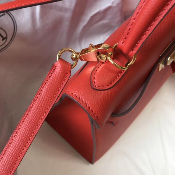 HERM Kelly 25cm Sellier Bag In Piment Epsom Leather