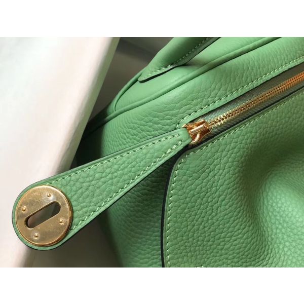 HERM Lindy Mini Bag In Vert Criquet Clemence Leather GHW