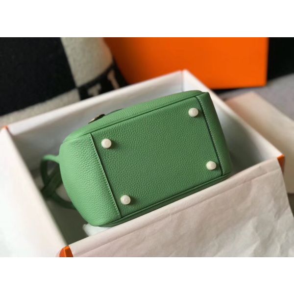 HERM Lindy Mini Bag In Vert Criquet Clemence Leather GHW
