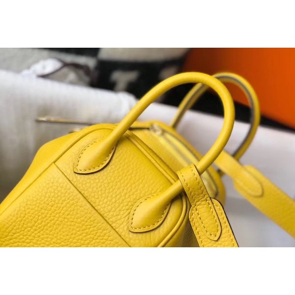 HERM Lindy Mini Bag In Yellow Clemence Leather GHW