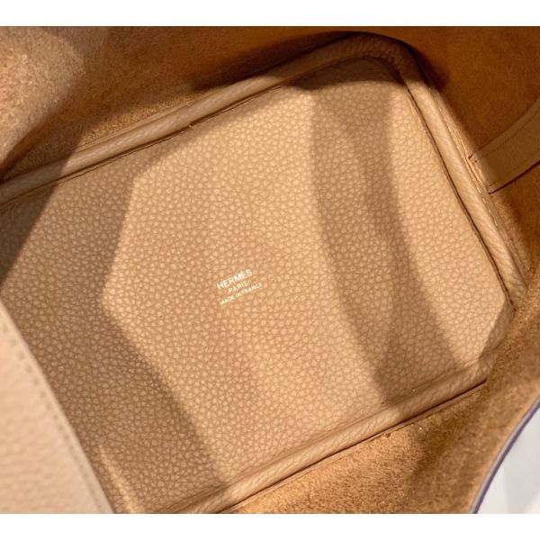 HERM Picotin Lock 18 Bag In Chai Clemence Leather