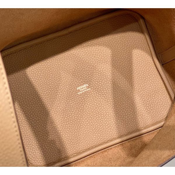 HERM Picotin Lock 22 Bag In Chai Clemence Leather