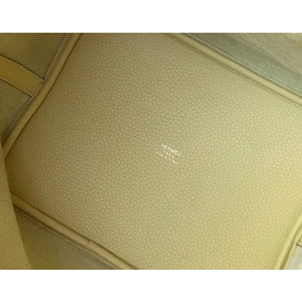 HERM Picotin Lock 22 Bag In Jaune Poussin Clemence Leather