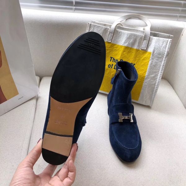 HERM Blue Saint Honore Ankle Boots