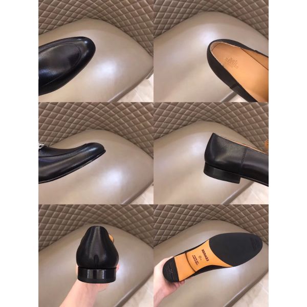 HERM Men's Monterey Loafers In Black Calfskin