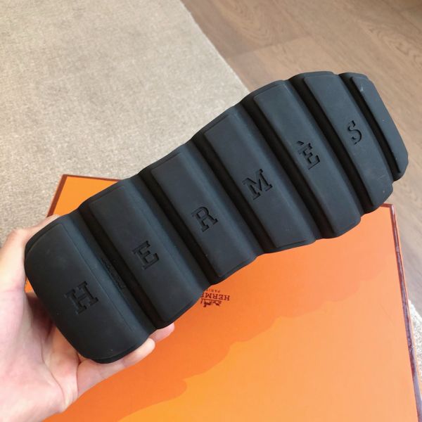 HERM Men's Impulse Sneakers in Black Fabric and Leather