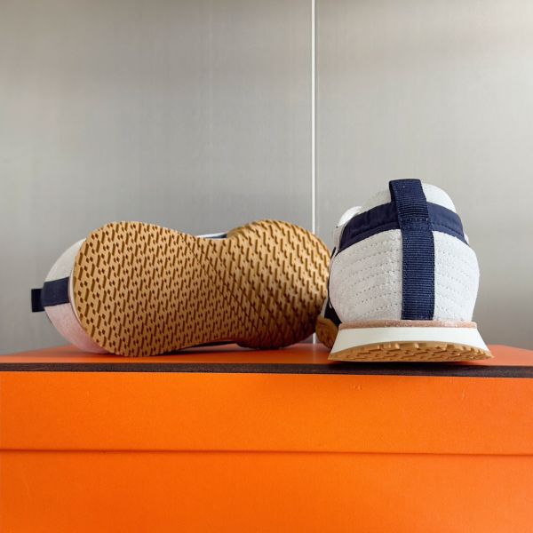 HERM Men's Jet Sneakers in Blue Technical Canvas