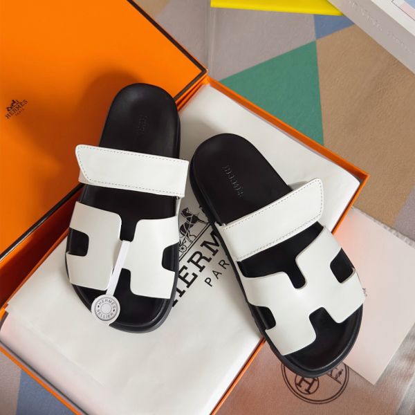 HERM Men's Chypre Sandals in White Calfskin