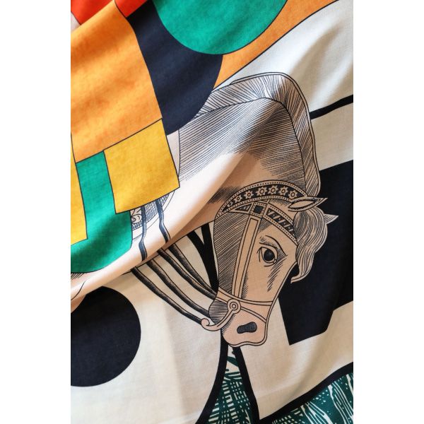 HERM Green Cavalier en Formes Shawl 140