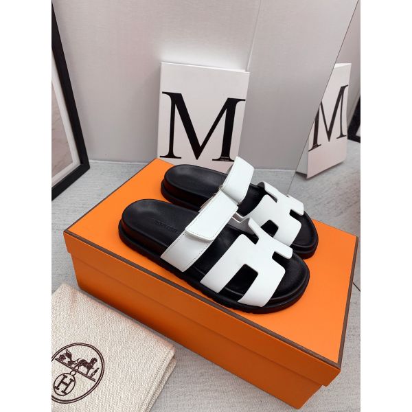 HERM Women's Chypre Sandals In White Calfskin