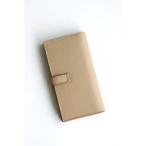 HERM Bearn Long Handmade Wallet in Trench Epsom Calfskin