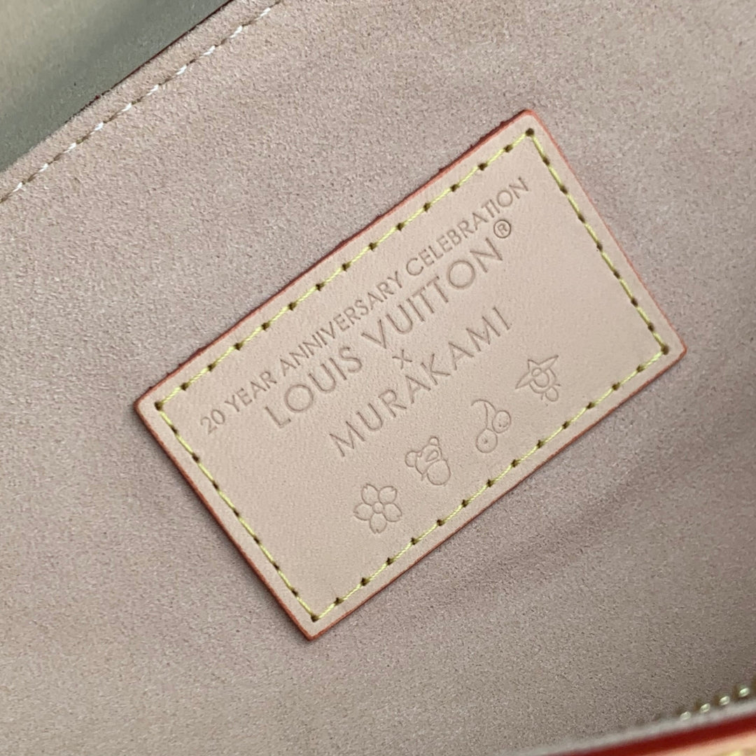 LV x TM DAUPHINE SOFT 28 IN COLORFUL MONOGRAM PATTERN AND WHITE COATED CANVAS