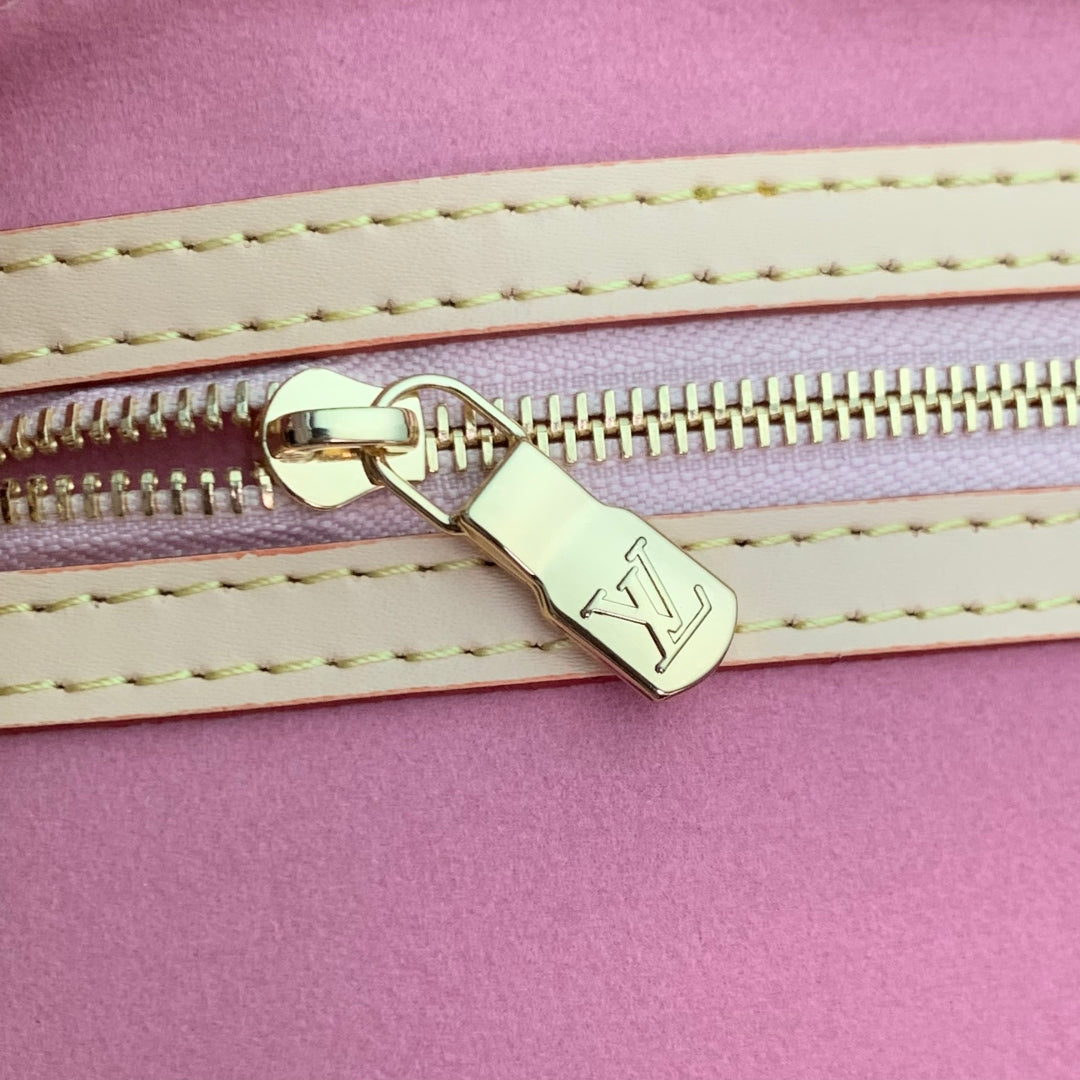 KEEPALL BANDOULIÈRE CHERRY BLOSSOM 45 IN SAKURA BROWN MONOGRAM COATED CANVAS